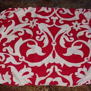 Pottery Barn Garden Gate White Red Linen Blend Pillow Sham 26x20
